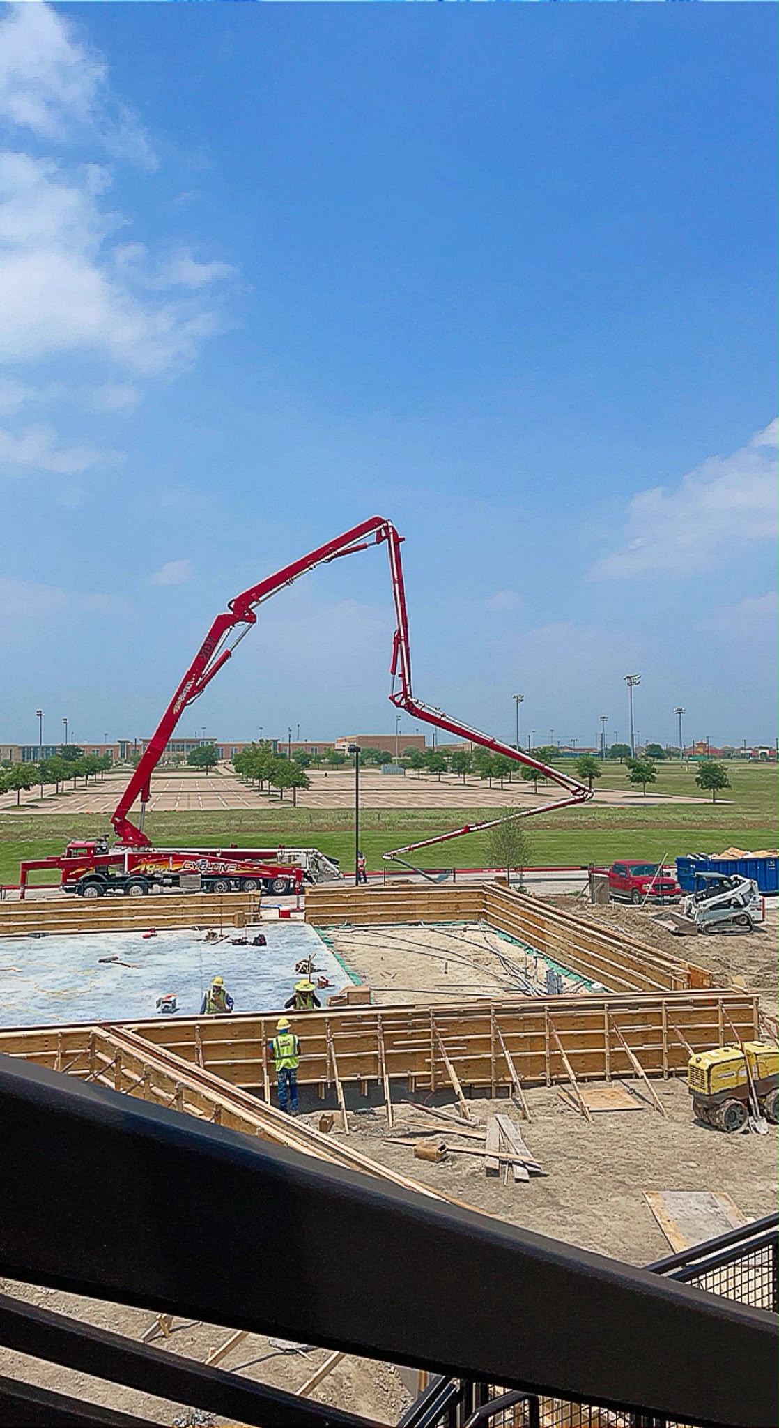 New subdivision residential foundation work in Mansfield, Texas