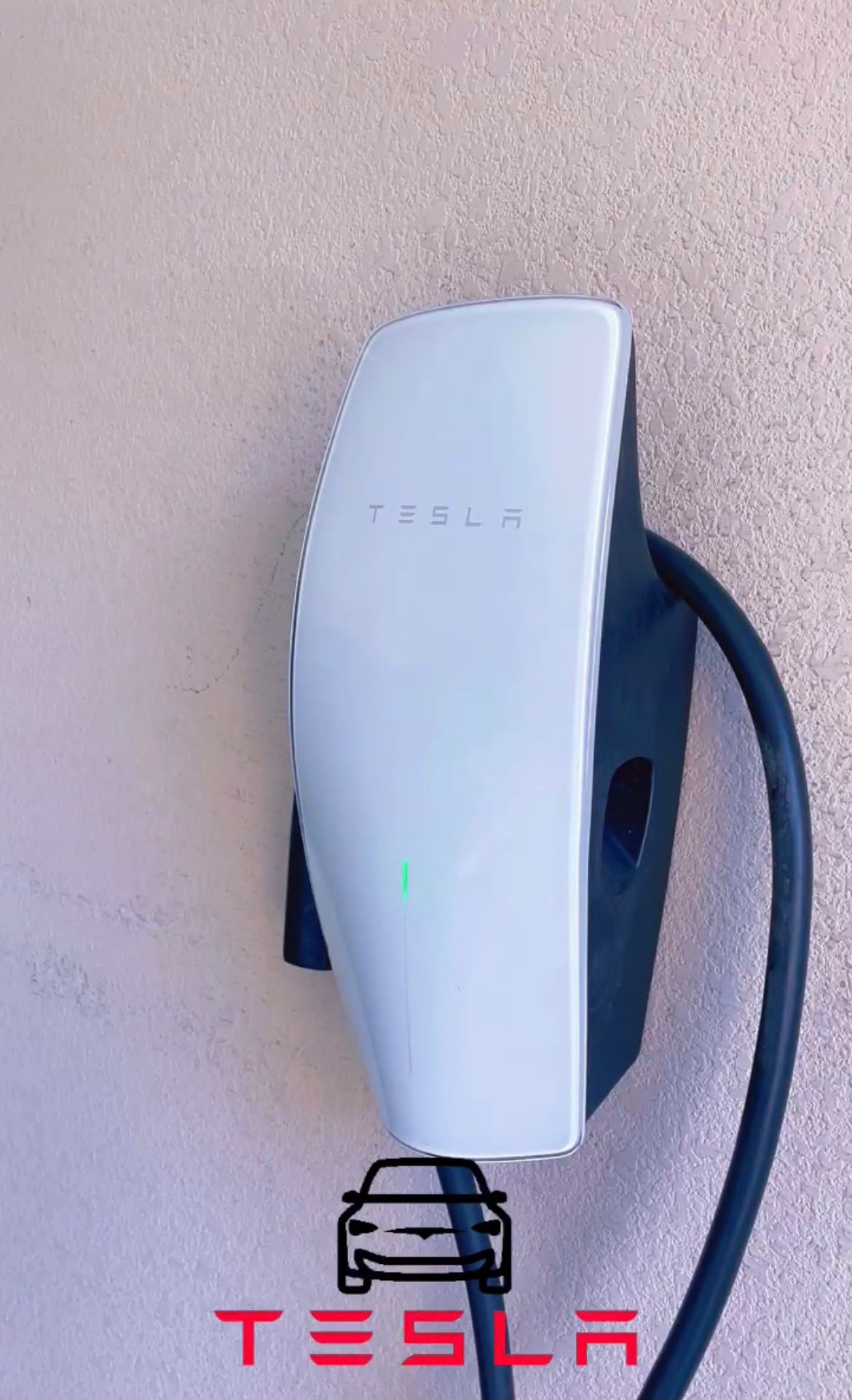 Tesla Wall Connector EV charger installation for a luxury DFW residence