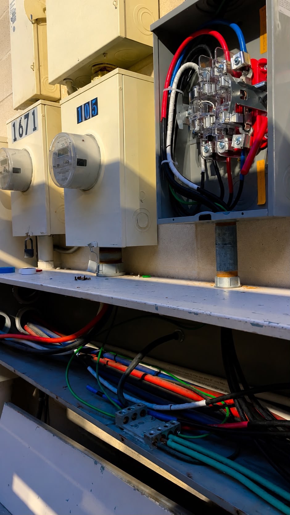 Electrical service connections for retail development in Cedar Hill
